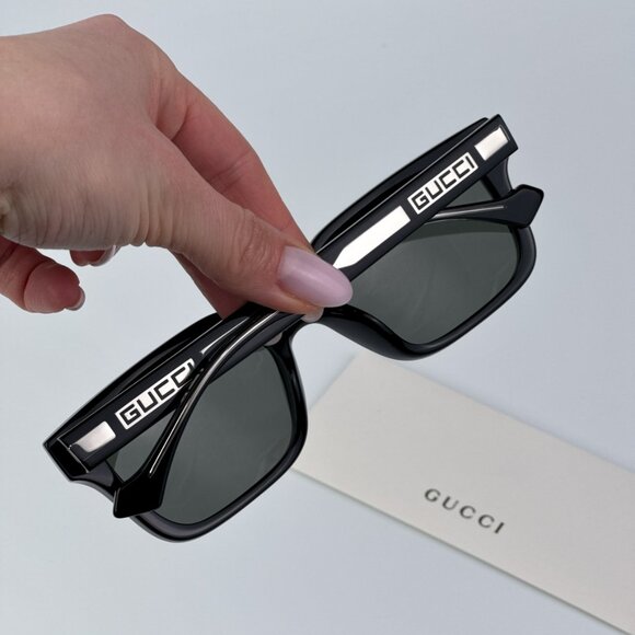 Gucci Men Black Grey Square BRAND NEW Sunglasses GG1732SK 001 - Picture 3 of 11